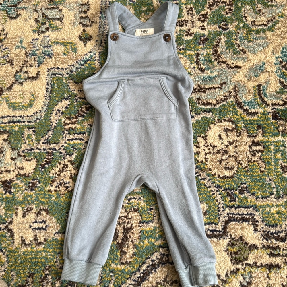 Little Sleepies Play Blue Overalls 6-12M with small flaw
